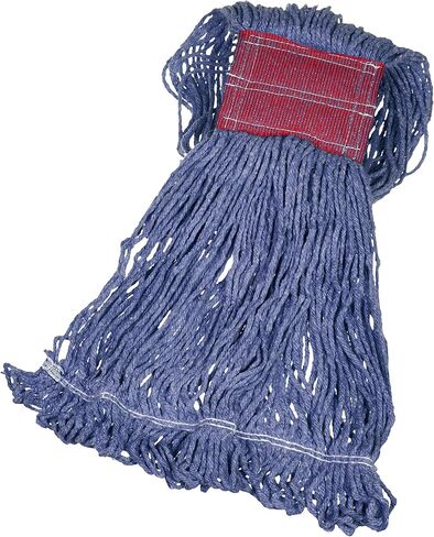 AmazonBasics Loop-End Synthetic Mop Head, 1.25-Inch Headband, Large, Blue - 6-Pack in Saudi Arabia