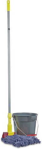 AmazonBasics Loop-End Synthetic Mop Head, 1.25-Inch Headband, Large, Blue - 6-Pack in Saudi Arabia