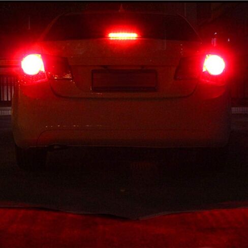 Alla Lighting T20 Base 7440 7443 Strobe LED مصابيح الفرامل، مصابيح إيقاف وامضة حمراء 7441 7443LL 7440LL W21W 992 2800 Lumens Xtreme Super Bright 12V 5730 33-SMD استبدال in Saudi Arabia
