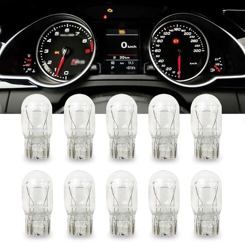 10 PCS T20 1891/7443 Automobive Double-wire Brake Bulb, 12V 21/5W Ultra-bright Turn Signal Tail Light, DRL Indicator Micro Bulb Replacement, Universal Lighting Accessories for Cars (White) in Saudi Arabia