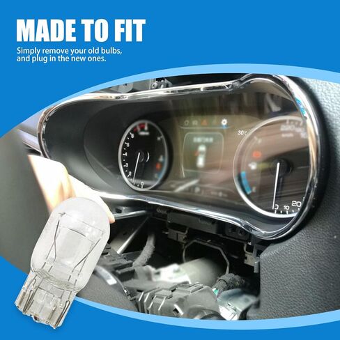 10 PCS T20 1891/7443 Automobive Double-wire Brake Bulb, 12V 21/5W Ultra-bright Turn Signal Tail Light, DRL Indicator Micro Bulb Replacement, Universal Lighting Accessories for Cars (White) in Saudi Arabia