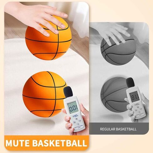 Silent Basketball,Silent Basketball Dribbling Indoor, 2024 Upgrade Quiet Foam Basketball Indoor Training Ball,Foam Basketball Indoor Training Quiet Ball Feel No Noise Basketball Gift in Kuwait
