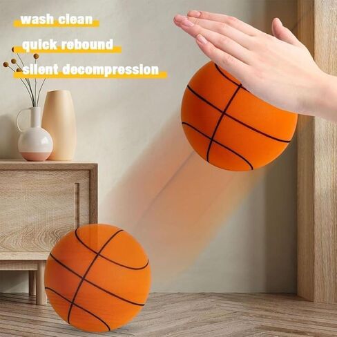 Silent Basketball,Silent Basketball Dribbling Indoor, 2024 Upgrade Quiet Foam Basketball Indoor Training Ball,Foam Basketball Indoor Training Quiet Ball Feel No Noise Basketball Gift in Kuwait