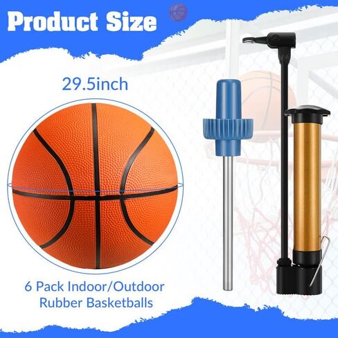 Hungdao 10 Pcs 29.5 Inch Rubber Basketballs Official Size 7 Basketball Training Basket Ball Street Outdoor Bulk Basketball Sport Basketball with Pump Needle Bag for Youth Adult Basketball Games Match in Saudi Arabia