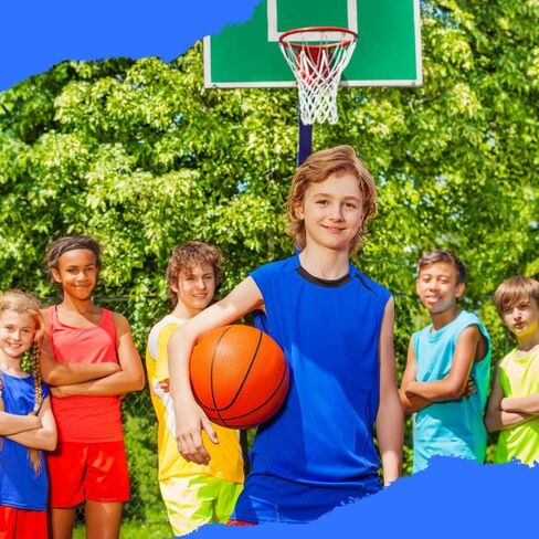 Hungdao 10 Pcs 29.5 Inch Rubber Basketballs Official Size 7 Basketball Training Basket Ball Street Outdoor Bulk Basketball Sport Basketball with Pump Needle Bag for Youth Adult Basketball Games Match in Saudi Arabia