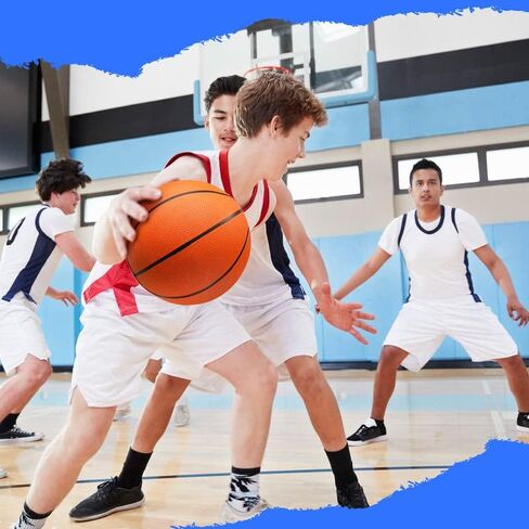Hungdao 10 Pcs 29.5 Inch Rubber Basketballs Official Size 7 Basketball Training Basket Ball Street Outdoor Bulk Basketball Sport Basketball with Pump Needle Bag for Youth Adult Basketball Games Match in Saudi Arabia