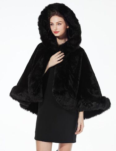 BEAUTELICATE Women's Faux Fur Shawl Wrap Stoles for Bridal Wedding Dresses in Saudi Arabia