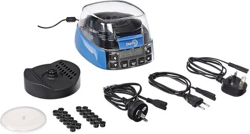 جهاز طرد مركزي صغير عالي السرعة مع مؤقت وتحكم في السرعة، 500 إلى 12500 دورة في الدقيقة، 100-240 فولت تيار متردد، 50/60 هرتز، قابس عالمي، أزرق in Kuwait