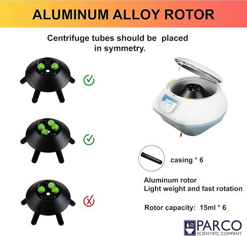 جهاز طرد مركزي رقمي منضدي من باركو ساينتيفيك PA-TC-SPINPLUS-6 | 400-5000 دورة في الدقيقة (بحد أقصى 3074xجم) | شاشة LCD | السعة: 6 × 15 مل in Kuwait