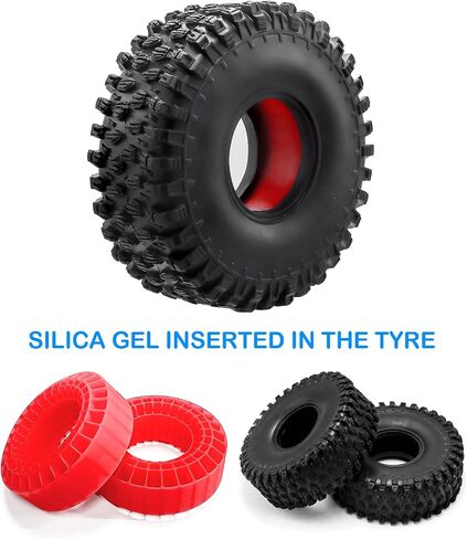 Silicone Rubber Insert Foam Fit - 1.9" Wheel Tires 118-122mm Foam Fit for 1/10 RC Crawler(Color: Blue) in Saudi Arabia