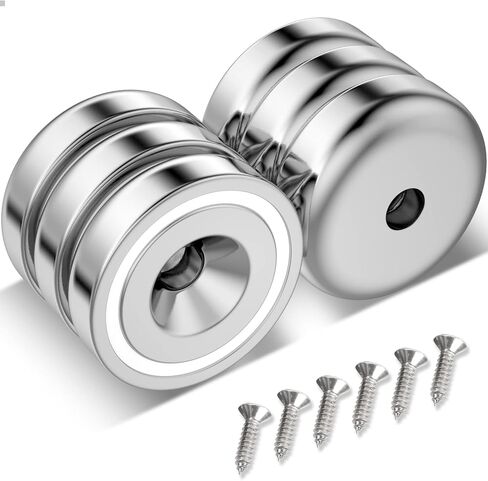 12Pcs Super Strong Neodymium Magnets with Holes, Ring Rare Earth Magnets Heavy Duty,Small Round Base Cup Countersunk Magnets Strong for Kitchen Craft Wood DIY Holding Tools Hanging (16x5 Hole 3.5mm) in Kuwait