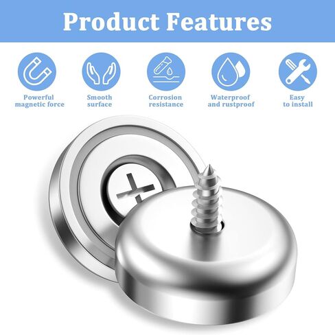 12Pcs Super Strong Neodymium Magnets with Holes, Ring Rare Earth Magnets Heavy Duty,Small Round Base Cup Countersunk Magnets Strong for Kitchen Craft Wood DIY Holding Tools Hanging (16x5 Hole 3.5mm) in Kuwait