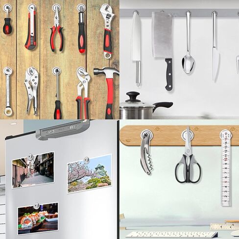 12Pcs Super Strong Neodymium Magnets with Holes, Ring Rare Earth Magnets Heavy Duty,Small Round Base Cup Countersunk Magnets Strong for Kitchen Craft Wood DIY Holding Tools Hanging (16x5 Hole 3.5mm) in Kuwait