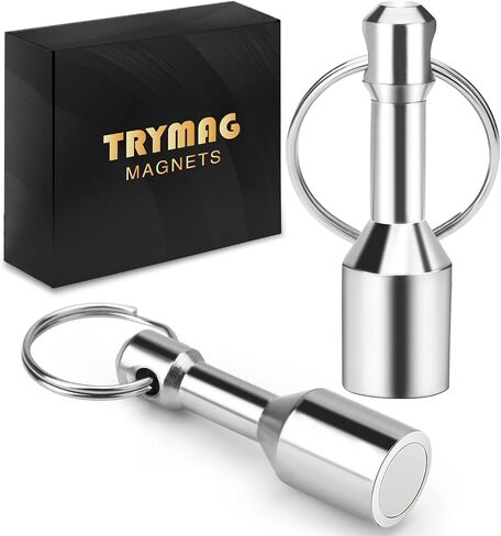 مغناطيس سلسلة المفاتيح TRYMAG لاختبار النحاس، 4 عبوات من سلسلة مفاتيح جيب النيوديميوم مع أرض نادرة مغناطيسية قوية، حامل مفاتيح معلق مغناطيسي لاختبار المجوهرات الذهبية والفضية in Kuwait