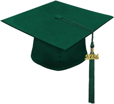 Graduation Cap with Tassel Includes 2024 Date Drop - 6" Hang Loop - One Size Fits All in Saudi Arabia