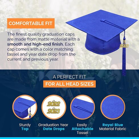 Graduation Cap with Tassel Includes 2024 Date Drop - 6" Hang Loop - One Size Fits All in Saudi Arabia