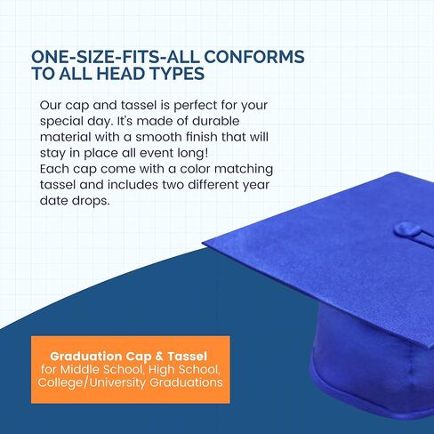 Graduation Cap with Tassel Includes 2024 Date Drop - 6" Hang Loop - One Size Fits All in Saudi Arabia