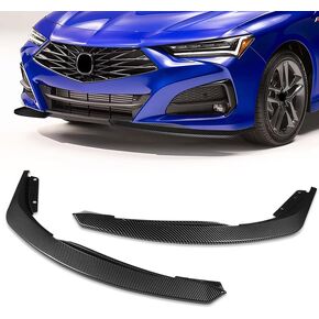 Stay-Tuned, 2PC ABS TS-Style Front Bumper Lip Spoiler Splitter Lip Body Kit, Compatible with 2021-2025 Acura TLX, Auto Replacement Exterior Accessory (Painted Black) in Saudi Arabia