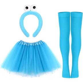 عيون رأس الرأس مع الجوارب توتو تنورة زي موطن الرسوم المتحركة لليوم الكتب يوم عيد ميلاد هالوين cosplay حفلة in Kuwait