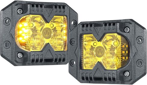 قرون مكبّة Amber Flush Mount ، وأضواء قيادة على الطرق الوعرة 3 بوصات 40W مع وظيفة مطلق النار الجانبي وشعاع التحرير والسرد الموضعي ، IP68 مصباح عمل مقاوم للماء لـ Jeep ، ATV ، شاحنات ، سيارات الدفع الرباعي ، F150 ، حزمة 2 in Saudi Arabia