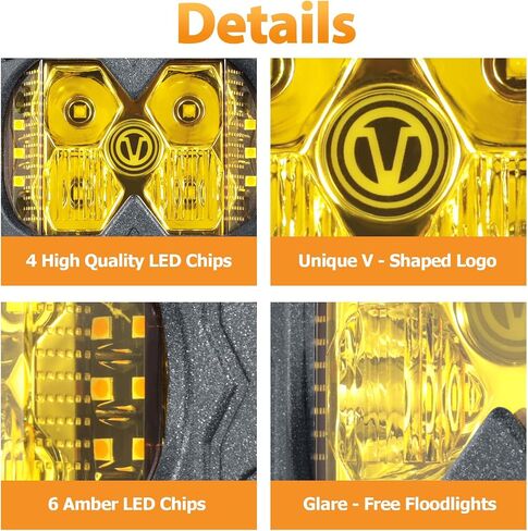 قرون مكبّة Amber Flush Mount ، وأضواء قيادة على الطرق الوعرة 3 بوصات 40W مع وظيفة مطلق النار الجانبي وشعاع التحرير والسرد الموضعي ، IP68 مصباح عمل مقاوم للماء لـ Jeep ، ATV ، شاحنات ، سيارات الدفع الرباعي ، F150 ، حزمة 2 in Saudi Arabia