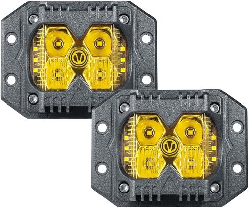 قرون مكبّة Amber Flush Mount ، وأضواء قيادة على الطرق الوعرة 3 بوصات 40W مع وظيفة مطلق النار الجانبي وشعاع التحرير والسرد الموضعي ، IP68 مصباح عمل مقاوم للماء لـ Jeep ، ATV ، شاحنات ، سيارات الدفع الرباعي ، F150 ، حزمة 2 in Saudi Arabia
