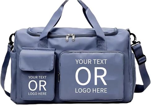 Personalized Sports Bag - Custom Gym Bag, Cheer Bag, Weekender Bag, Duffle Bags Personalized for Men, Women - Personalized Duffel Bag with Name (Black with your text and logo) in Saudi Arabia