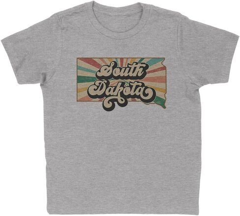 Retro South Dakota Kids T-Shirt Youth in Saudi Arabia