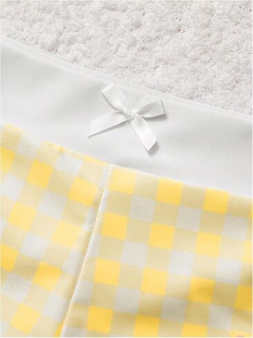 Shenhe Women's Y2K gingham bow bikini مجموعة 2 قطعة مثلث الرسن boyshort ملابس السباحة in Kuwait