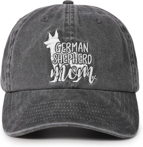 InnoBeta German Shepherd Gifts for Women, German Shepherd Mom Adjustable Vintage Baseball Cap Washed Cotton Embroidered Hat in Saudi Arabia
