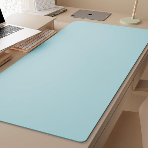 Reusable Writing Surface Desk Pad, PU with Silicone Coating, Multi-Color Non-Slip Mouse Pad, Wipeable Table Protector for Office/Home/Kitchens (Khaki, 40x100cm) in Kuwait