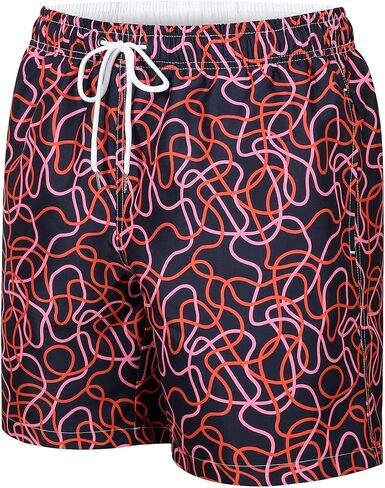 Mens 5 Inch Quick-Dry Swim Trunks with Mesh Lining Mens Swim Shorts Elastic Waist for Beach, Surfing in Saudi Arabia