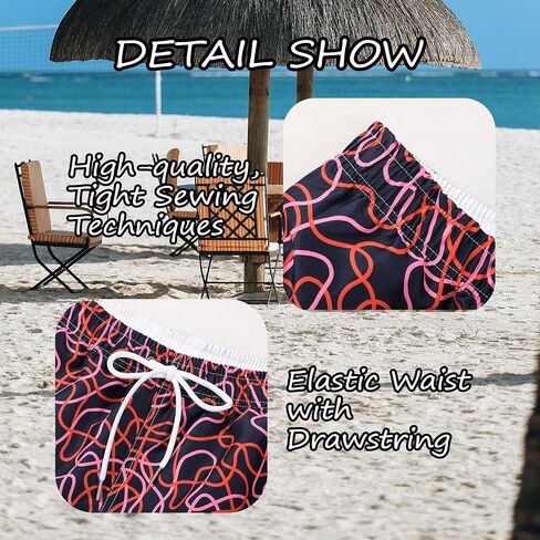 Mens 5 Inch Quick-Dry Swim Trunks with Mesh Lining Mens Swim Shorts Elastic Waist for Beach, Surfing in Saudi Arabia
