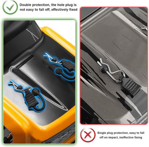 GOUPRC 12mm Hex RC Wheel Tires with Hood Pins Retainer Lock Clip Kit, 3.26 * 1.67 Inches 4PCS Swamp Claw Mud Terrain Tires Accessories for 1/14 1/16 RC Car Crawler Buggy Truck in Saudi Arabia
