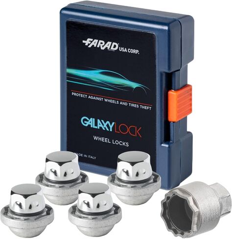 Galaxylock DNL/M طقم عجلات Lug Nut Lucks مناسبة لـ Nissan Z (M12 × 1.25 حجم الخيط) - مجموعة من 4 مكسرات العروة + 1 مفتاح in Saudi Arabia