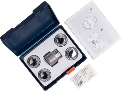 Galaxylock DNL/M طقم عجلات Lug Nut Lucks مناسبة لـ Nissan Z (M12 × 1.25 حجم الخيط) - مجموعة من 4 مكسرات العروة + 1 مفتاح in Saudi Arabia