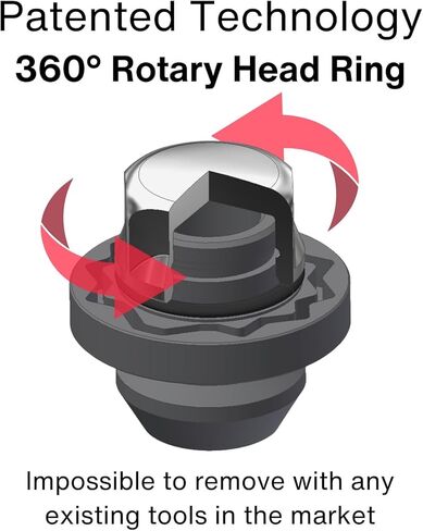 Galaxylock DNL/M طقم عجلات Lug Nut Lucks مناسبة لـ Nissan Z (M12 × 1.25 حجم الخيط) - مجموعة من 4 مكسرات العروة + 1 مفتاح in Saudi Arabia