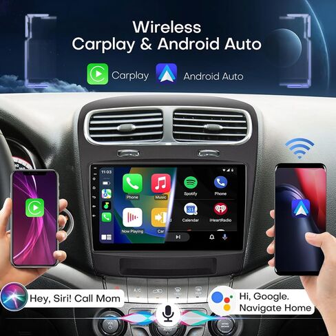 راديو السيارة لـ Dodge Journey 2011-2019 استبدال راديو ستيريو 8Core 4+64G 9.7 بوصة شاشة تعمل باللمس مع Carplay اللاسلكي وAndroid Auto 4G LTE WiFi SWC DSP كاميرا AHD مجانية بلوتوث in Kuwait