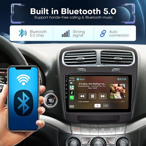 راديو السيارة لـ Dodge Journey 2011-2019 استبدال راديو ستيريو 8Core 4+64G 9.7 بوصة شاشة تعمل باللمس مع Carplay اللاسلكي وAndroid Auto 4G LTE WiFi SWC DSP كاميرا AHD مجانية بلوتوث in Kuwait