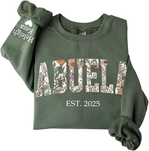 قميص جدة الأزهار المخصصة ، هوديي مخصص ، نانا مخصصة ، عمة ، ميمي من النوع الثقيل ، هدية مدروسة للجدة in Kuwait