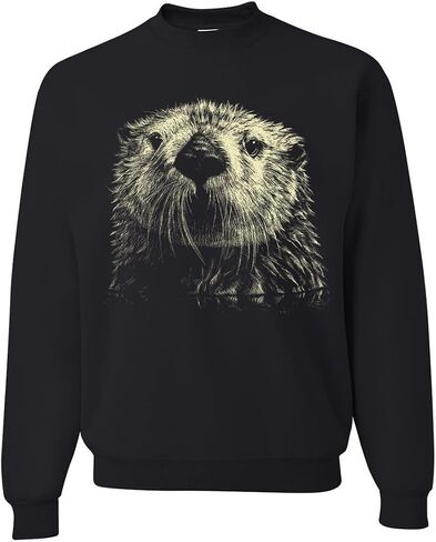 Dolphin Shirt Co عملاق Otter Face Asst Colors Crewneck Sweatshirt in Kuwait
