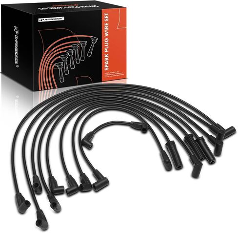 A-Premium 9pcs شرارة الأسلاك التوصيلات المتوافقة مع شيفروليه كامارو 1989-1992 ، كابريس وبويك للهيكل التجاري ، Roadmaster & Cadillac Brougham ، Fleetwood & Oldsmobile Custom Cruise & Pontiac Firebird in Saudi Arabia