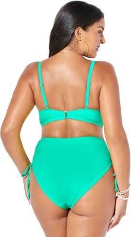 Swimsuits For All Mentor Tie Front High Waist Side Tie Bikini Set in Saudi Arabia