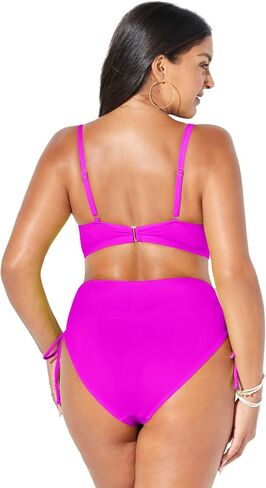 Swimsuits For All Mentor Tie Front High Waist Side Tie Bikini Set in Saudi Arabia
