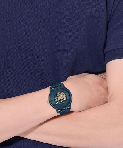 lacoste.12.12 ساعة الرجال أوتوماتيكية للرجال - حزام جلدي رياضي - مقاوم للماء حتى 5atm/50 مترًا - ساعة أزياء ذاتية - هدية له - 44 ملم in Saudi Arabia