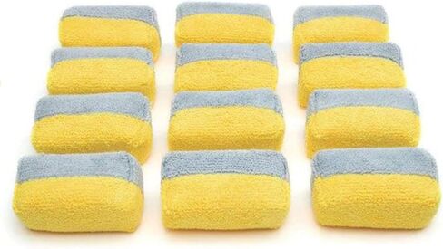 ETHOS CERAMIC APPONDATOR Applicator Pad-سيارة الألياف الدقيقة التي تفصل الإسفنج مع حاجز مدمج للمعطف البولندي والسيراميك-وسادة الإسفنج للتطبيق السلس-وسادات قضيب السيارة للتفصيل in Kuwait