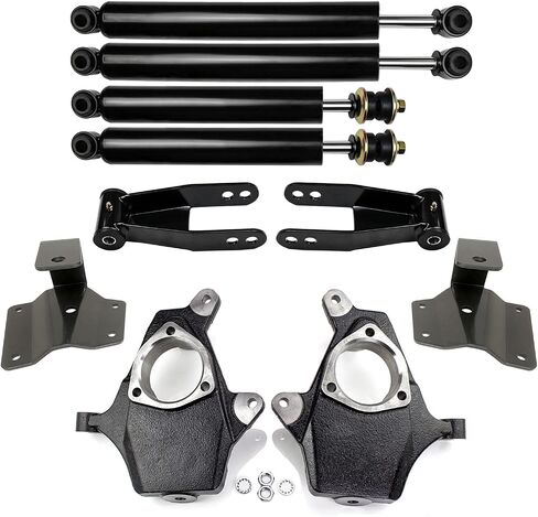 TSS 2" Front 4" Rear Drop Lowering Kit 1999-2007 Chevy Silverado/GMC Sierra 2WD with Shocks in Saudi Arabia
