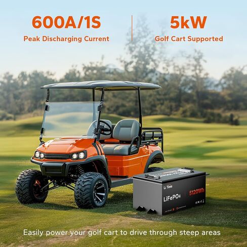 Litime 51.2V (48V) 60ah Lithium Golf Cart Battery ، بطارية BMS 120A BMS ، 15000 دورة قابلة لإعادة الشحن ، تدعم محركًا يصل إلى 4 كيلو وات ، مكون من 6.14 كيلو واط مستمر ، مثالي لعربات الجولف in Saudi Arabia