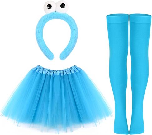 عيون رأس الرأس مع الجوارب توتو تنورة زي موطن الرسوم المتحركة لليوم الكتب يوم عيد ميلاد هالوين cosplay حفلة in Kuwait