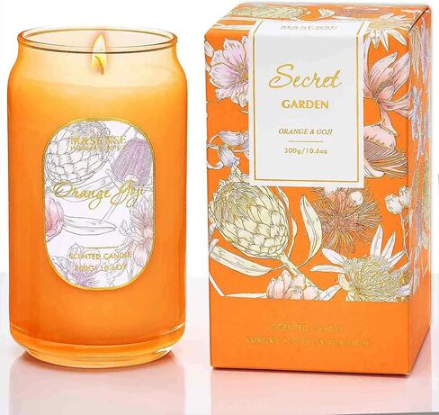 M&SENSE Aromatherapy Soy Scented Candle - Tropical Fruit Party Scent, 10.6 oz, 60-Hour Burn, Exotic Home Decor Gift for Women in Kuwait